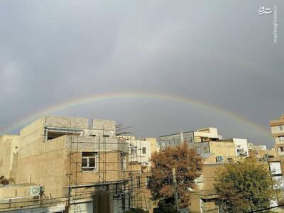  عکس/ ایجاد رنگین کمان زیبا در کرج