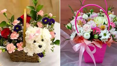  15 نمونه خاص از سبد گل کلاسیک برای مناسبت‌ های به‌ یادماندنی