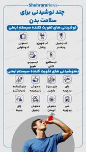  اینفوگرافی| چند نوشیدنی برای سلامت بدن