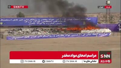  پاکسازی گسترده مواد مخدر توسط پلیس / 20 تن مواد در آتش سوخت