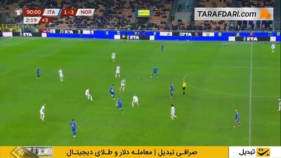  گل زیبای استراند لارسن به ایتالیا (ایتالیا 1-4 نروژ)