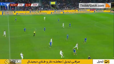  گل آنتونیو نوسا به ایتالیا (ایتالیا 1-1 نروژ)