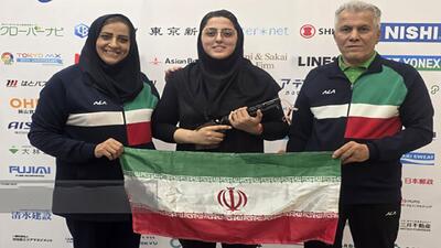  مهلا سمیعی اولین دختر مدال آور ایران شد/ کسب مدال برنز ایران در رشته تیراندازی
