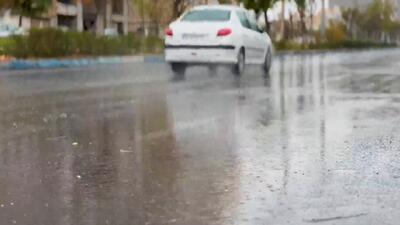  بارش باران در مرند