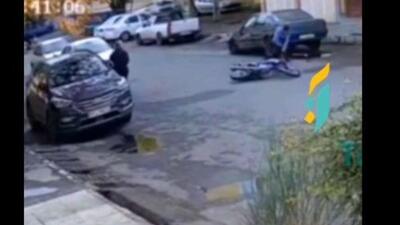  حرکات نمایشی با موتور در تبریز حادثه آفرید