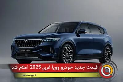  قیمت جدید خودرو وویا فری 2025 اعلام شد + ابان 1404
