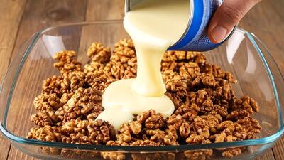  فقط آجیل و شیر غلیظ، بهترین دسر فرانسوی بدون نیاز به پخت و خمیر !