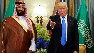  رفتار غیرمنتظره بن‌سلمان هنگام سخنرانی ترامپ درباره ایران+ فیلم