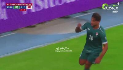  ویدیو: گل اول عراق به امارات توسط مهند علی