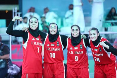  صعود دختران بسکتبال ایران به نیمه نهایی ریاض با سه برد 