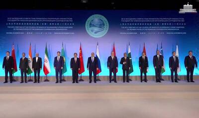  فیلم/ عکس یادگاری نخست‌وزیران سازمان همکاری شانگهای در مسکو