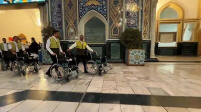 خدمات‌دهی جوانان کنگان در حرم مطهر رضوی