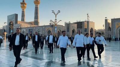 خدمت‌گزاری جوانان کنگان  به زائران در حرم مطهر رضوی