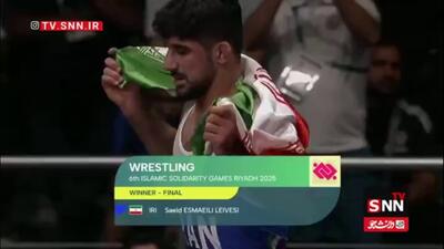  دور افتخار سعید اسماعیلی پس از کسب مدال طلا