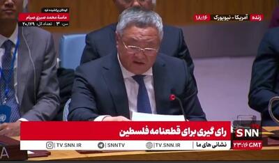  نماینده چین: قطعنامه آمریکایی مشکلات زیادی دارد/ حقوق مردم فلسطین در آن وجود ندارد!