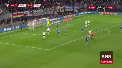  گل چهارم آلمان به اسلواکی توسط لروی سانه در دقیقه ۴۰ / آلمان ۴ - اسلواکی ۰