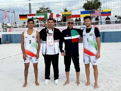  سومین برد تیم ملی «الف» والیبال ساحلی ایران