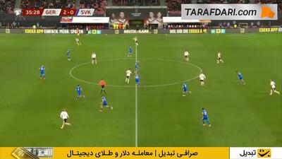  پاس در عمق دیدنی فلوریان ویرتس و گل لروی سانه به اسلواکی (آلمان 3-0 اسلواکی)
