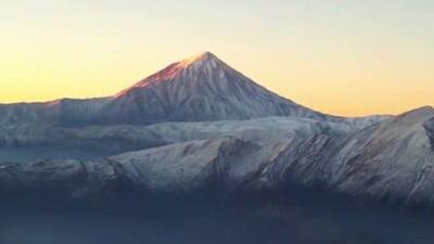  اولین برف روی قله دماوند نشست