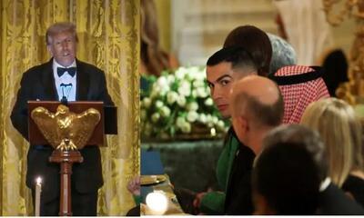  واکنش ترامپ به حضور رونالدو در کاخ سفید: افتخار بزرگی برای من است (فیلم)