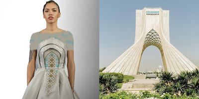  لباس‌هایی با الهام از معماری ایرانی، در هفته مد لس‌آنجلس غوغا به پا کردند - چی بپوشم