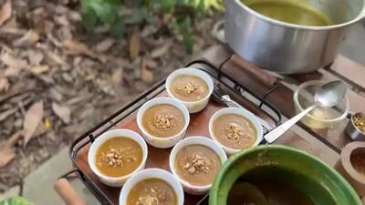  طرز تهیه کاچی سنتی و مقوی | دستور دقیق با آرد گندم، نبات و روغن کنجد !