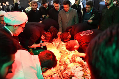  مراسم استقبال از پیکر مطهر شهید گمنام در دانشگاه تبریز برگزار شد