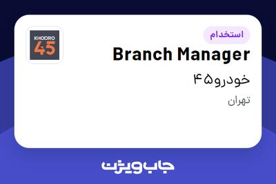  استخدام Branch Manager در خودرو45