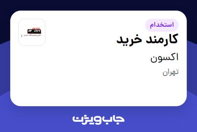  استخدام کارمند خرید - خانم در اکسون