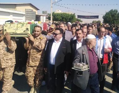  تشییع پیکر مطهر شهید گمنام در شهر بندر ریگ