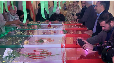  ارومیه  با حضور پیکر ۶ شهید گمنام عطرآگین شد