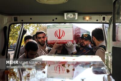  مراسم استقبال از شهدای گمنام دفاع مقدس در فرودگاه اردبیل