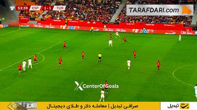  همکاری تیمی بازیکنان ترکیه و گل زیبای صالح اوزجان به اسپانیا (اسپانیا 1-2 ترکیه) - پارس فوتبال