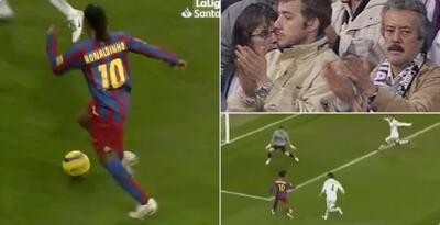  20 سال از جادوی رونالدینیو مقابل رئال مادرید و تشویق ایستاده او در سانتیاگو برنابئو گذشت