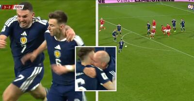  گل دیدنی کیران تیرنی به دانمارک در دقیقه 3+90، زمینه‌ساز صعود مستقیم اسکاتلند به جام جهانی 2026