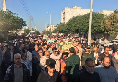  ورود پیکر 6 شهید گمنام دفاع مقدس به بوشهر   تصویر - تسنیم