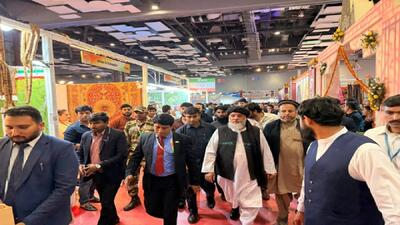  بازدید وزیر صنعت و تجارت طالبان  از نمایشگاه بین‌المللی پراگتی میدان در دهلی + فیلم
