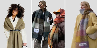  ۱۰ مدل شال مختلف برای جذاب‌تر کردن استایل پاییز و زمستان! حتما از آن‌ها استفاده کنید - چی بپوشم