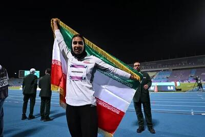  دختر هفتگانه ایران دومین طلای دوومیدانی در ریاض را کسب کرد