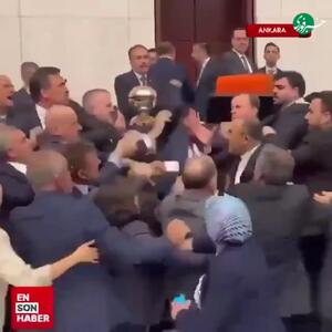  درگیری در پارلمان ترکیه