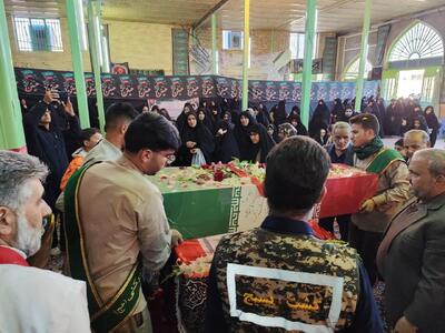  پیوند زمین با آسمان؛ صغاد و سورمق آباده میزبان پیکر پاک شهید گمنام شدند