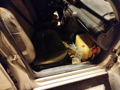  توقیف سمند حامل ۱۳۰۰ لیتر نفت سفید قاچاق در محور کرمان–ماهان