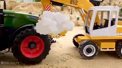  ماشین و بازی برای بچه ها - عملیات نجات تراکتور - ماشین های اسباب بازی