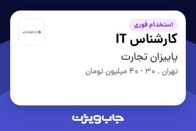  استخدام کارشناس IT در پاییزان تجارت