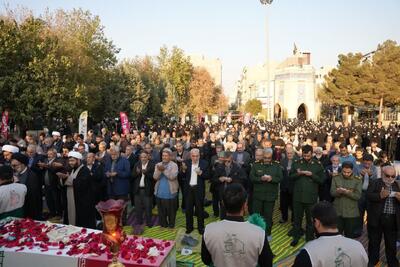  مردم مشکین‌دشت زیر سایه شهید گمنام نماز باران خواندند