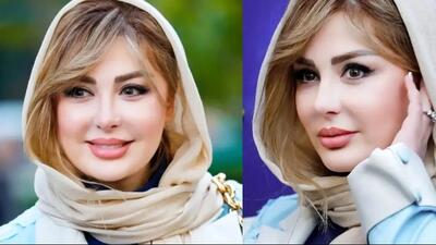  عکس/ نگاهی به مانتو پاییزی نیوشا ضیغمی بازیگر ایرانی در پارک / چه ترکیبی چه استایلی