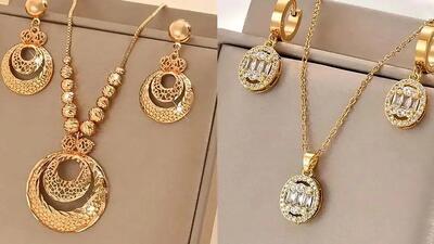  جدیدترین مدل‌ های نیم ست طلا + طراحی‌ های شیک و لاکچری