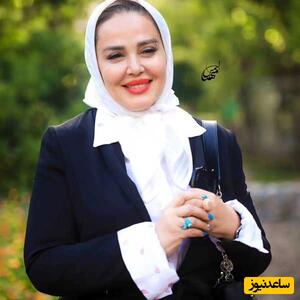  پوشش خاص بهاره رهنما با لباس زردوز و جلیقه دم سمور