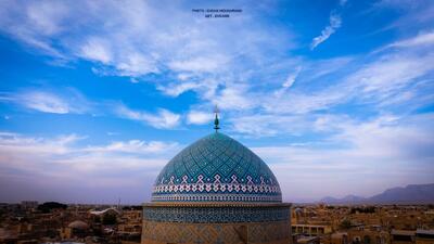  زیبایی شگفت انگیز گنبد امامزاده رکن‌الدین در یزد