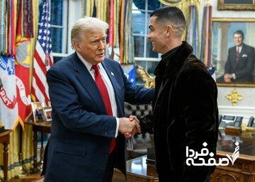  عکس| توضیح ترامپ به رونالدو از بمباران مراکز هسته‌ای ایران با جنگنده‌های B2